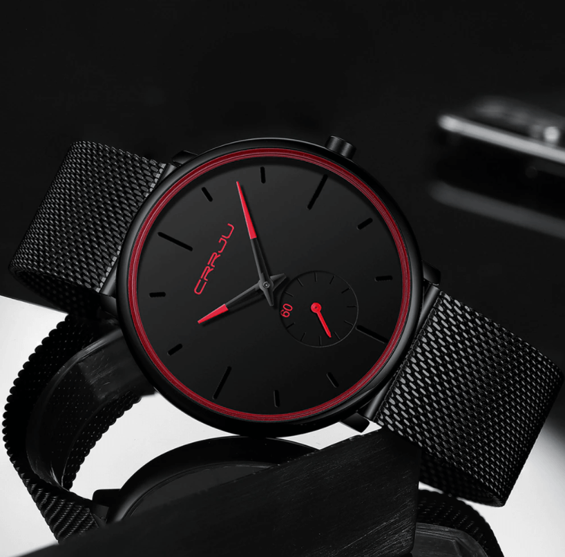 Crjju dünne moderne Männeruhr 5