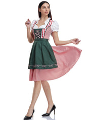 Damen Bayerisches Olivgrün Oktoberfest Dirndl Kleid 1