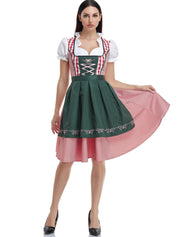 Damen Bayerisches Olivgrün Oktoberfest Dirndl Kleid 2