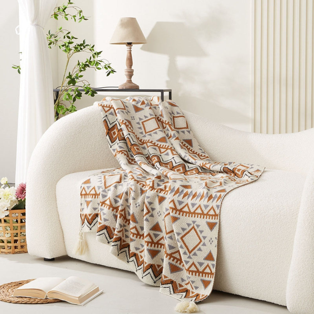 Damen Boho Chic Kuscheldecke Warm Polyester Baumwolle 2