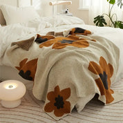 Damen Elegante Floral Strickdecke Hochwertige Wolle 120x150 cm 8