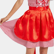 Damen Elegantes Rot Oktoberfest Dirndl Kleid 5