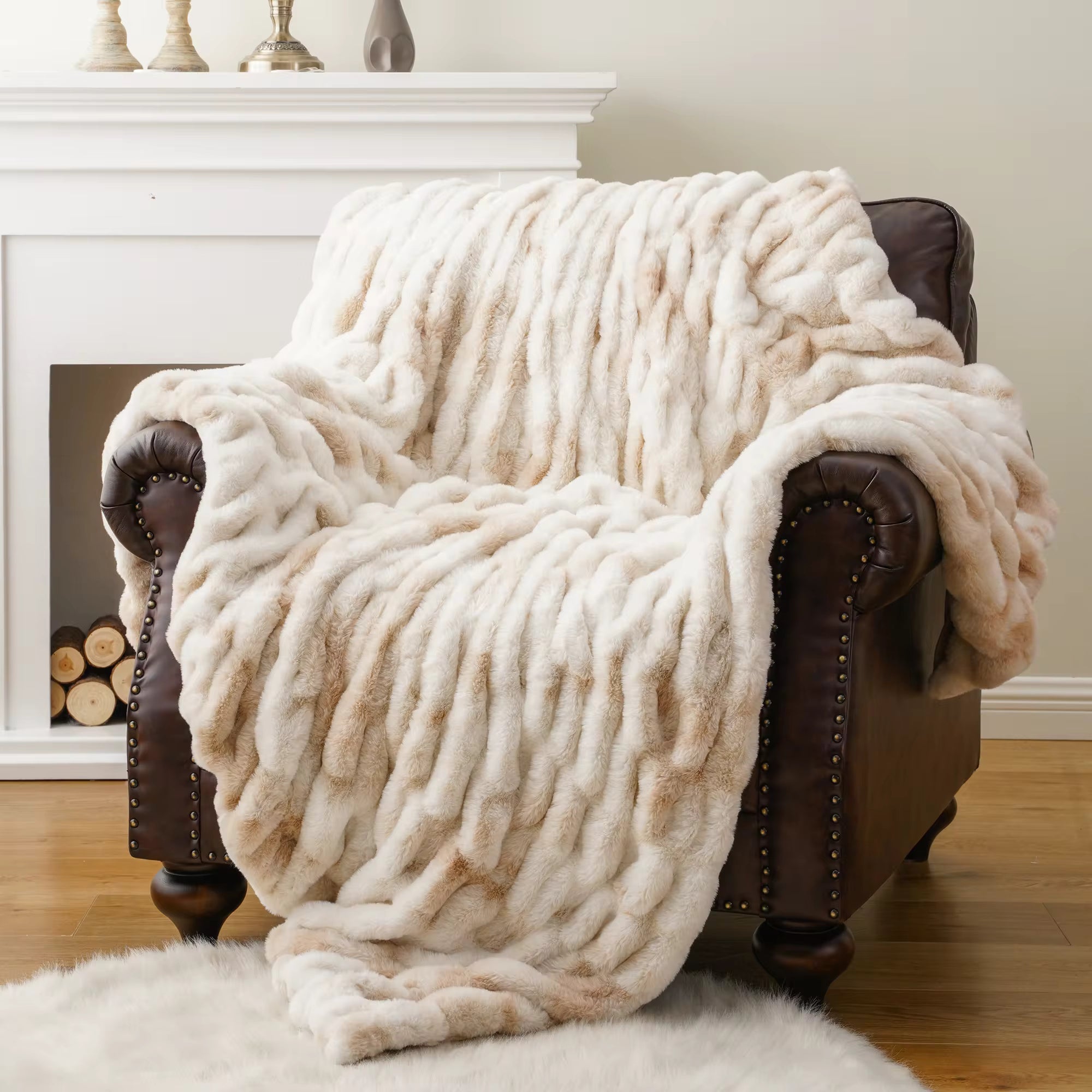 Damen Kuscheldecke Elegant aus Kunstfell für Luxuriösen Komfort und Wärme 1
