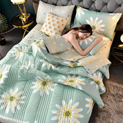 Damen Kuscheldecke Mit Blumenmuster Aus Milchvelours Und Lamm-Kaschmir 6