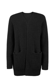 Damen Lange Strickjacke Klassisch Bequem Hochwertige Strickware 4
