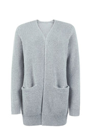 Damen Lange Strickjacke Klassisch Bequem Hochwertige Strickware 5