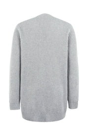 Damen Lange Strickjacke Klassisch Bequem Hochwertige Strickware 6
