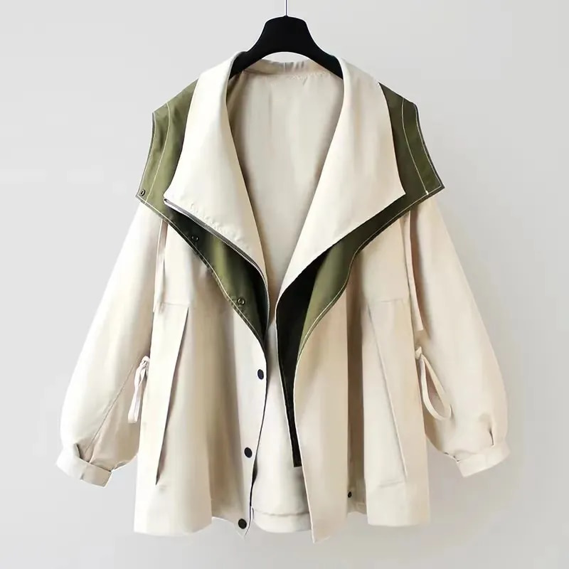 Damen Regenjacke Wasserdicht Stilvoll Polyester 0