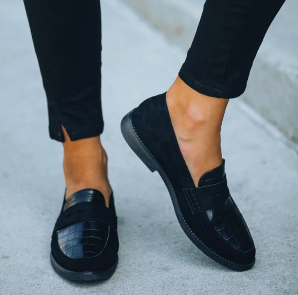 Damen Schuhe Schwarz Elegant Komfortabel Kunstleder für Formelle Anlässe 3
