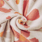 Damen Weiche Floral Strickdecke für Zuhause und Reisen Baumwolle-Polyester-Mischung 6