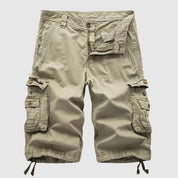  Herren -Frachtshorts - langlebige Baumwolle - Mehrere Taschen - Knielänge Casual Wear-1