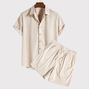  Hemd- und Kordelkordelkordelkordel-Shorts von Männern-Leichtes atmungsaktives Set von Männern-1