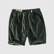  Herren Cord -Shorts - Leicht atmungsaktiv - elastische Taille - Rollte Saum Casual Wear-2