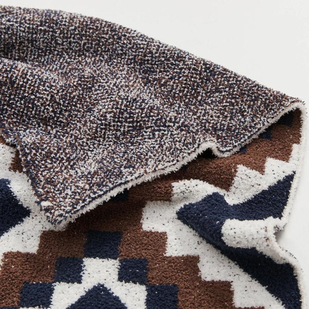Decke für Zuhause aus hochwertigem Mikrofaser mit Jacquard-Strickmuster 3