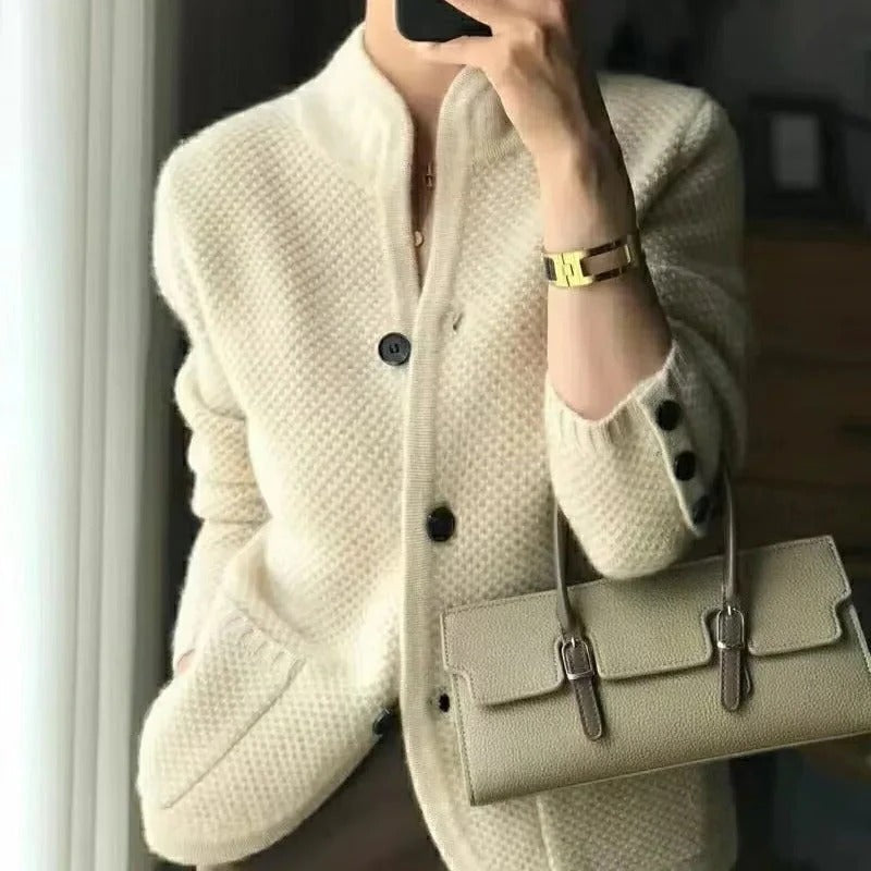Dicke Wollpulloverjacke für kaltes Winterwetter 0