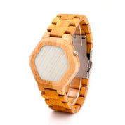 Digitale hölzerne LED -Uhr 4