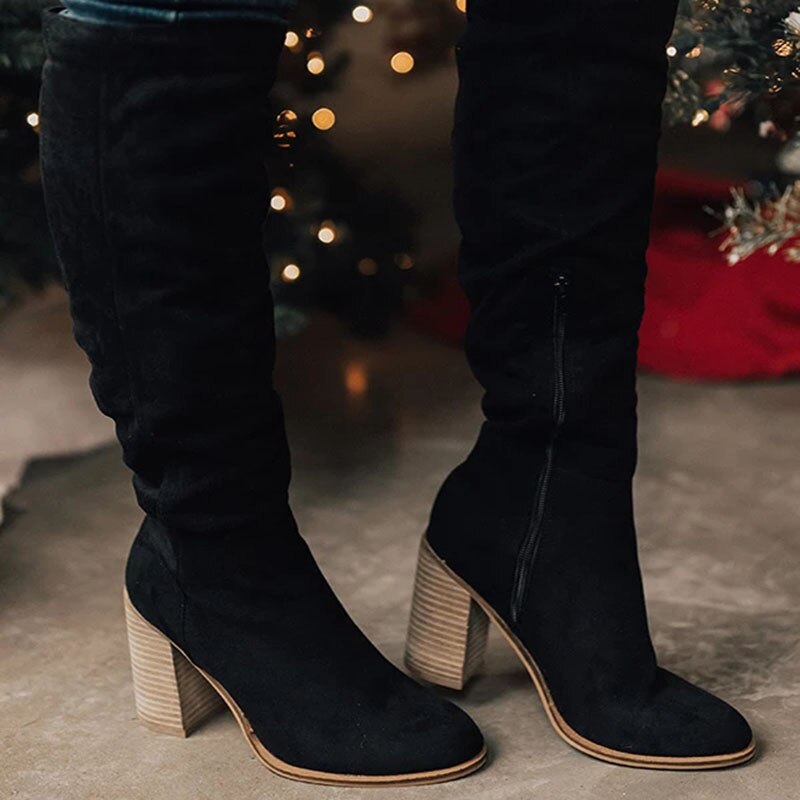 EdithBoots I High Heel Kniestiefel für Damen 0