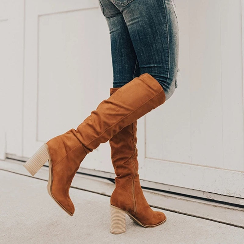 EdithBoots I High Heel Kniestiefel für Damen 1