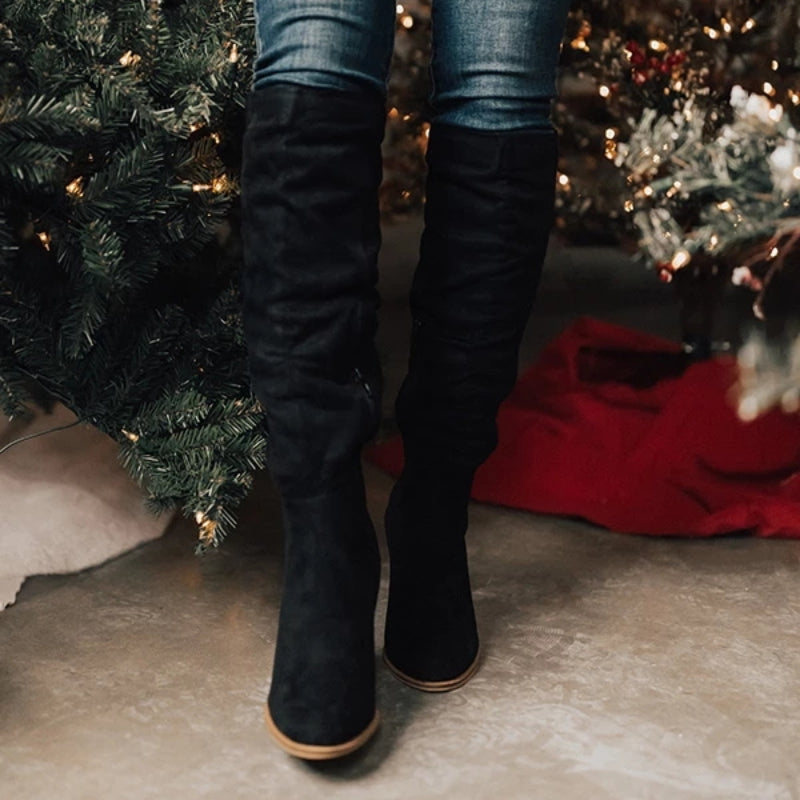 EdithBoots I High Heel Kniestiefel für Damen 5