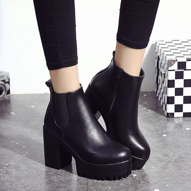 Eefje Stiefeletten | Stiefel mit stabilem Plateau 0