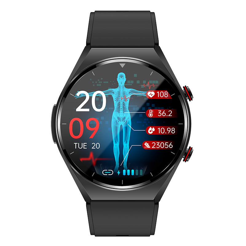 Ein-Klick-Blutzucker | Blutzuckerblutdruck EKG | EKG HRV Herzfrequenzmonitor Health Smart Watch 1
