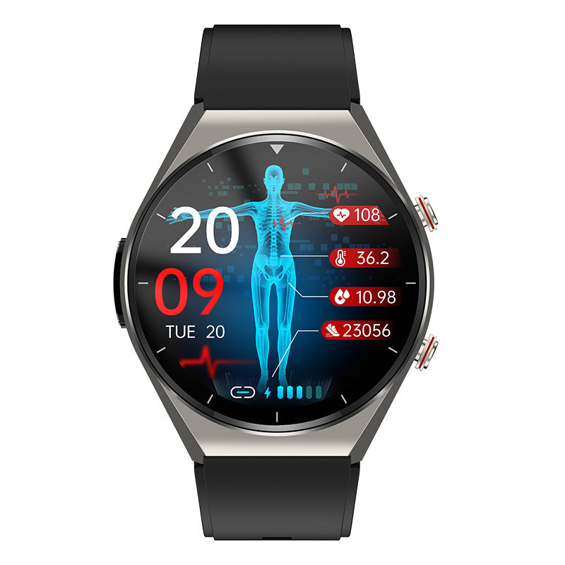 Ein-Klick-Blutzucker | Blutzuckerblutdruck EKG | EKG HRV Herzfrequenzmonitor Health Smart Watch 2