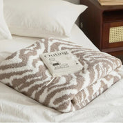 Elegante Decke für Zuhause mit Zebra-Muster aus Mikrofaser 2