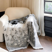 Elegante Kuscheldecke mit Jacquard-Design für Damen und Herren aus Nylon-Polyester-Mischung 3