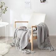 Elegante Makramee Wurfdecke für Zuhause aus Mikrofaser 1