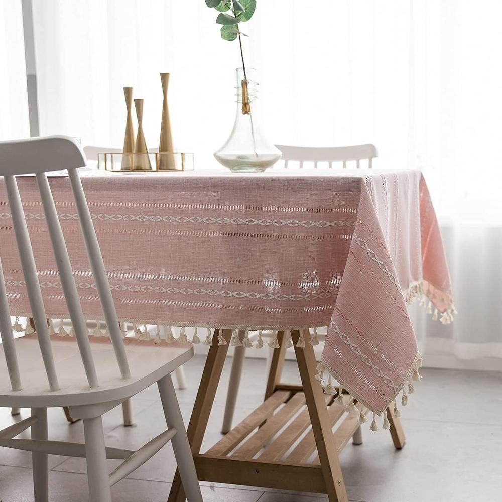 Elegante Tischdecke aus Baumwollleinen 4