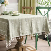 Elegante Tischdecke aus Baumwollleinen 5