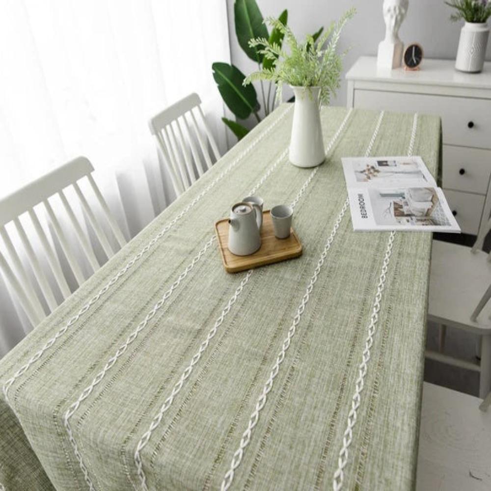 Elegante Tischdecke aus Baumwollleinen 6