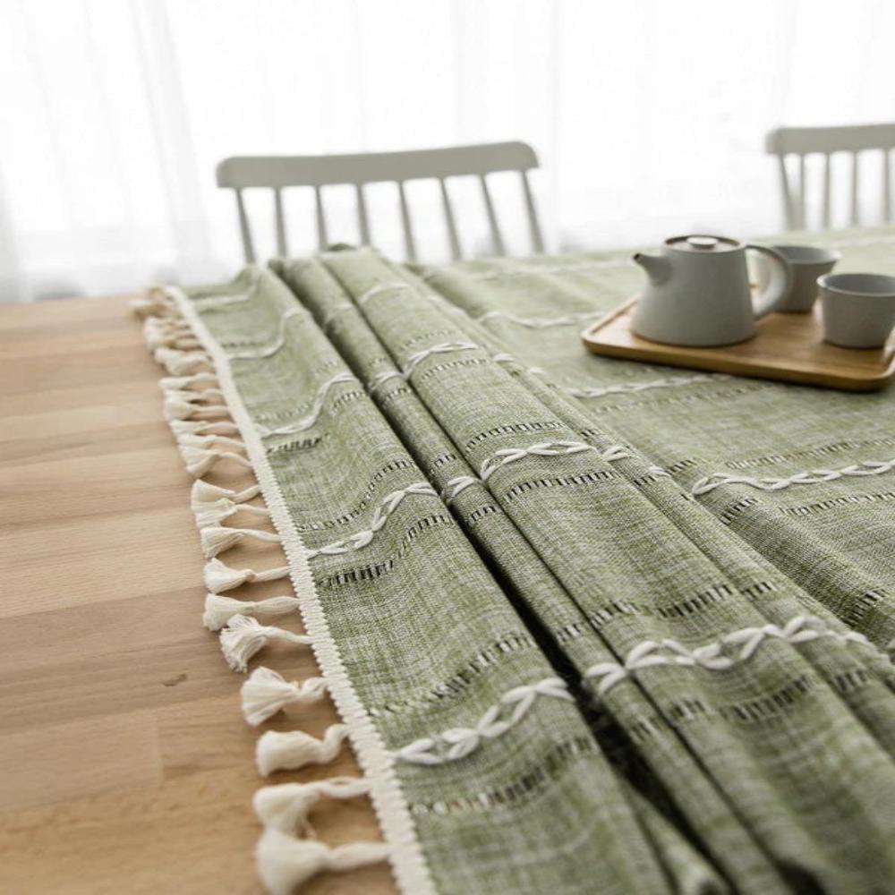 Elegante Tischdecke aus Baumwollleinen 8