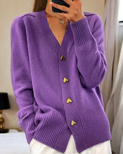 Elegante warme Herbst-Strickjacke 2