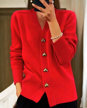 Elegante warme Herbst-Strickjacke 3