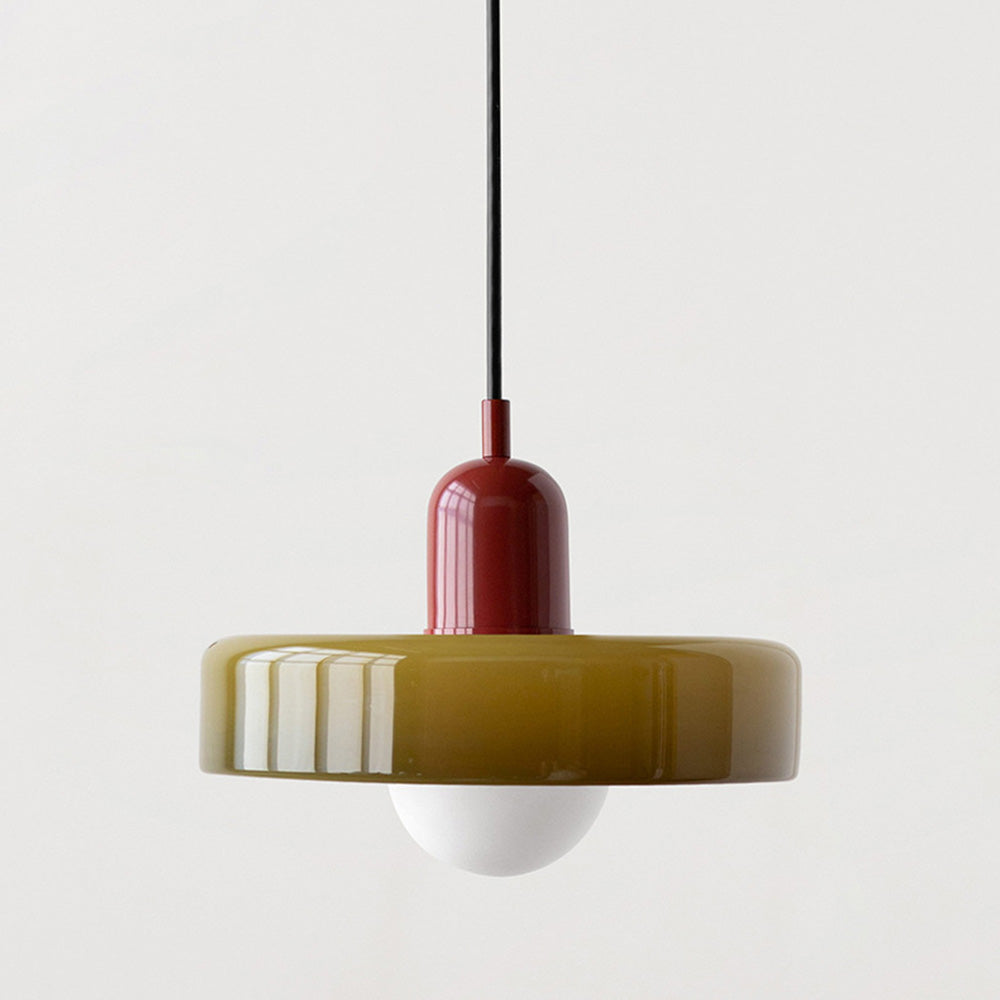 Farbenfrohe Pendelleuchte im Bauhaus-Stil – StiloGlas 0