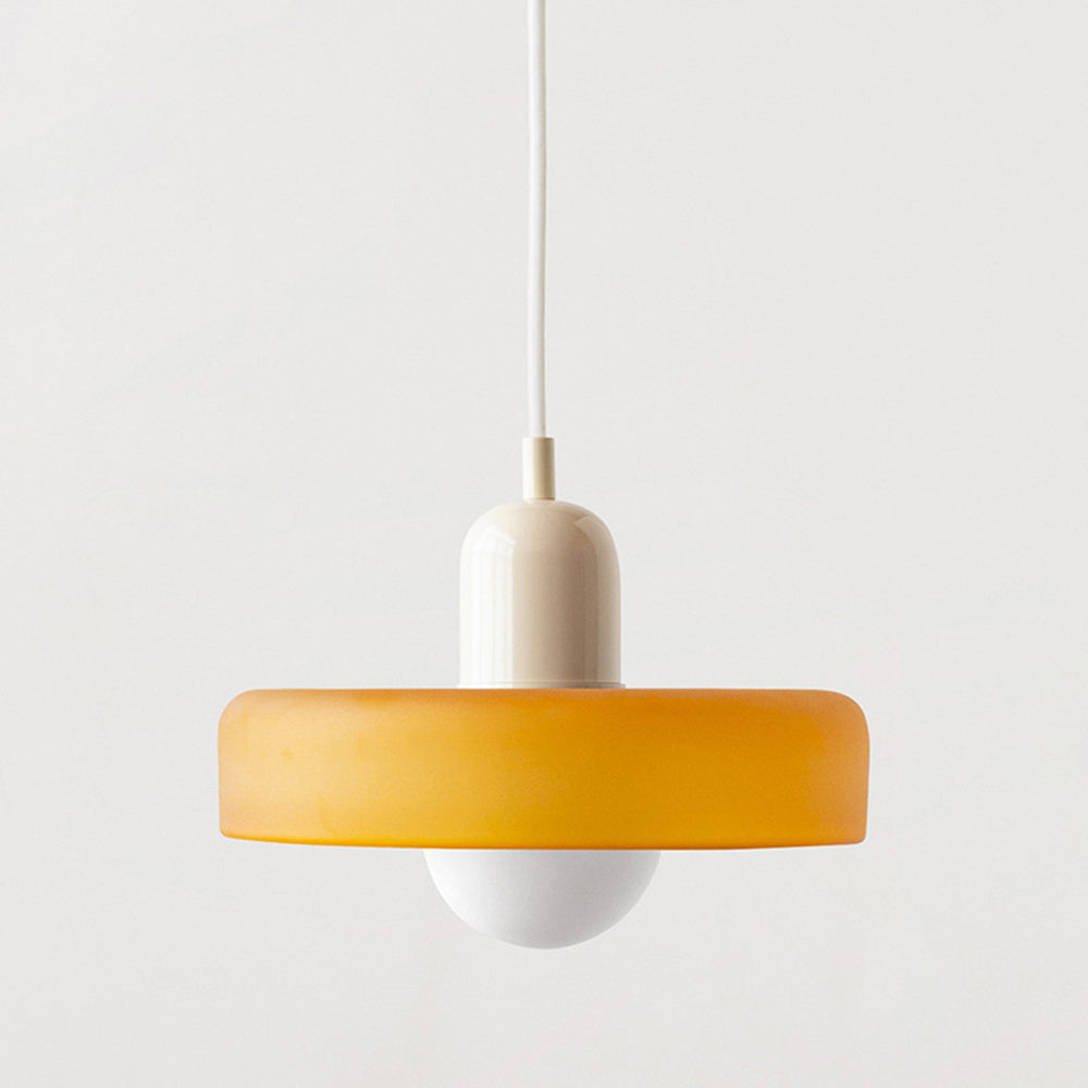 Farbenfrohe Pendelleuchte im Bauhaus-Stil – StiloGlas 14
