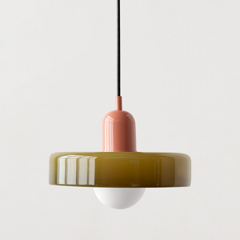 Farbenfrohe Pendelleuchte im Bauhaus-Stil – StiloGlas 7