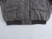 LIESEL | Damen Locker Sitzende Graue Bomberjacke