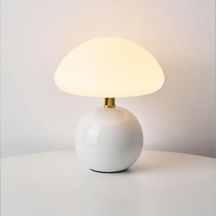 Französische Creme-Pilzlampe 0
