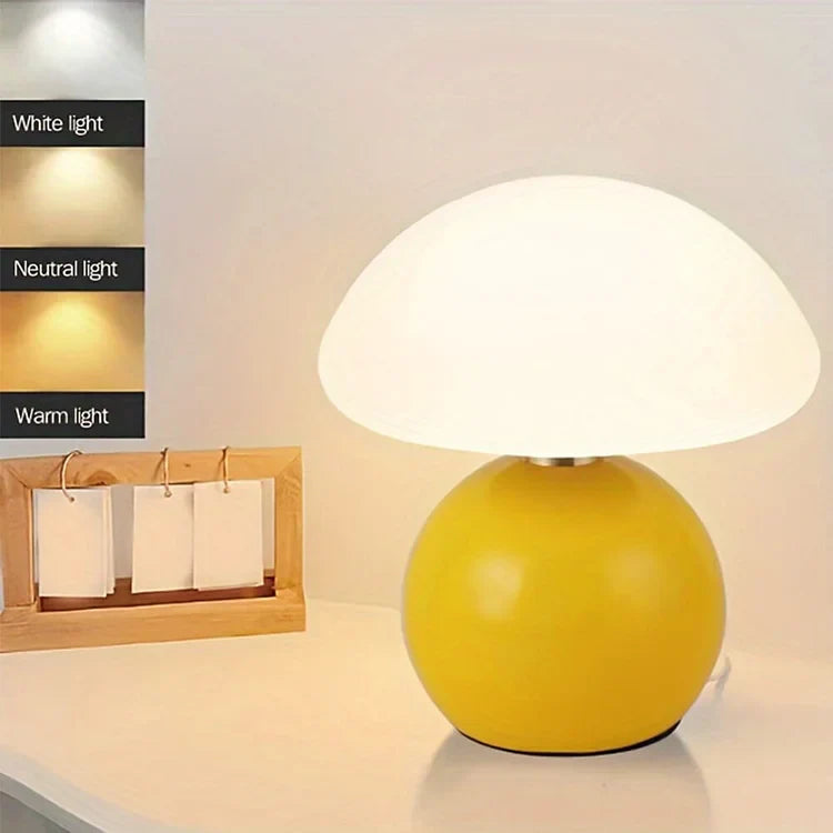 Französische Creme-Pilzlampe 7