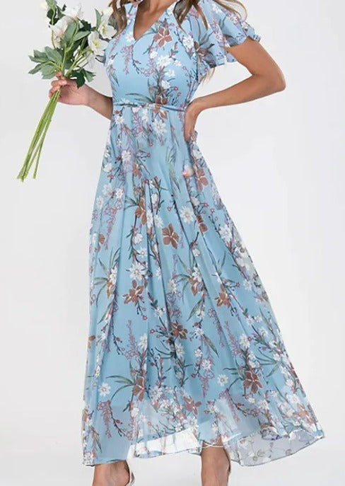 Lilia | Elegantes Blumen-Midi-Kleid