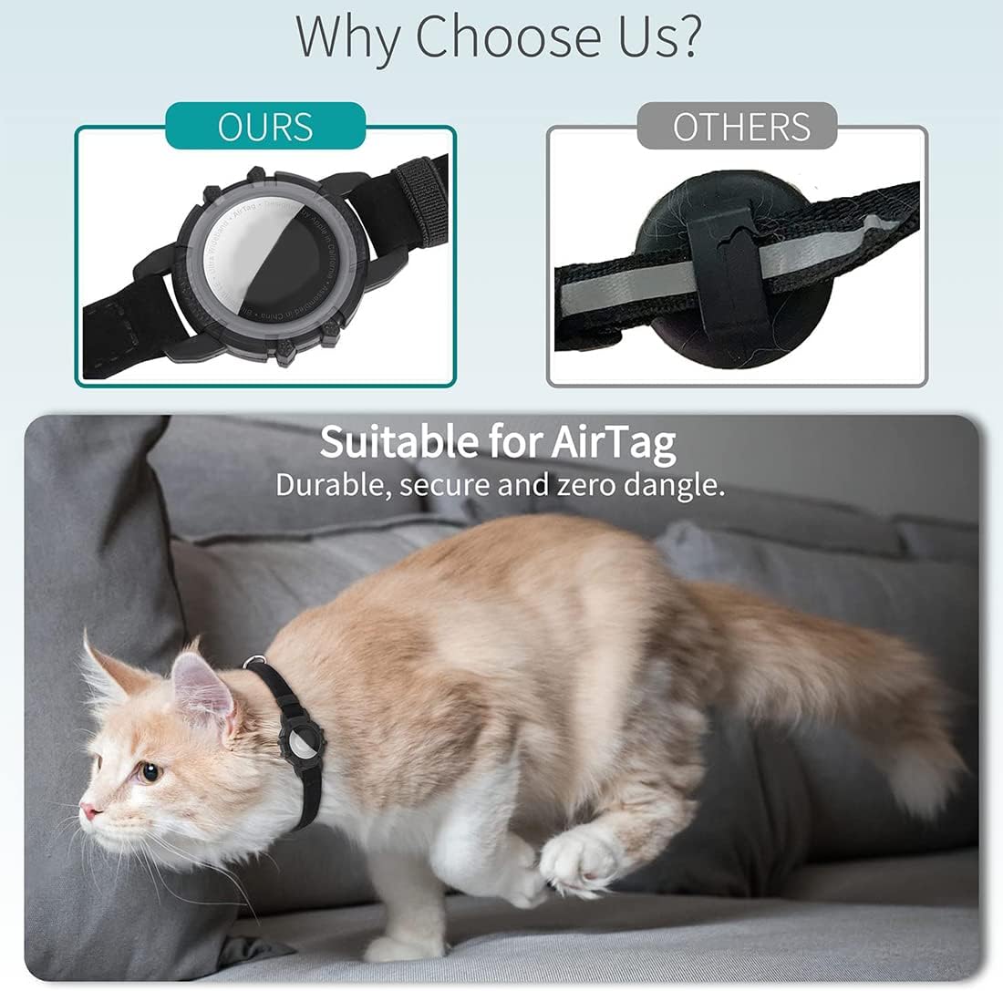GPS-Tracker-Halsband für Katzen | Schnellverschluss, reflektierendes Design und langlebig für sichere Outdoor-Abenteuer 4
