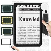 Ganzseitige Handheld-Vergrößerungsglas-5-fache Vergrößerung, LED-beleuchtete Lupe mit 3 Modi, ideal zum Lesen von Büchern und Senioren 2