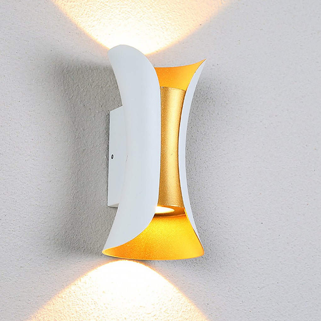 Gebogene LED auf und ab Licht wasserdichte moderne Außenwandleuchten 9