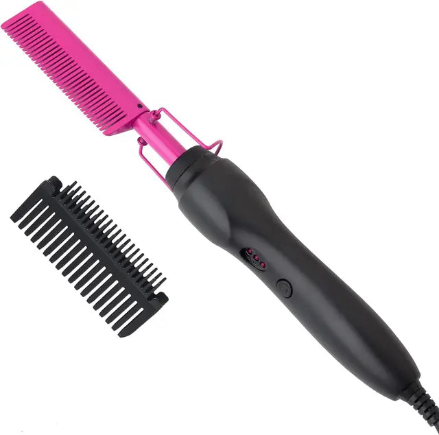 GlamPress - tragbares Haarstyling und Bartkamm 0