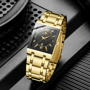 Gold Square Uhr 0