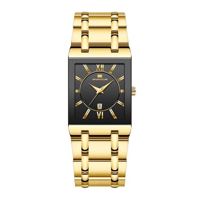 Gold Square Uhr 6