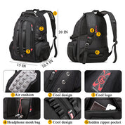 Großer Laptop-Freizeitrucksack 17 Zoll Robuster XL-Hochleistungsreiserucksack 4