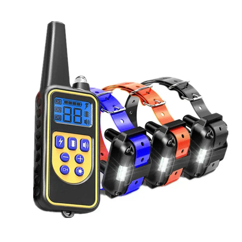 Wasserdichte elektrische Hundehalsband mit Fernbedienung - wiederaufladbar, einstellbar für alle Größen, humane Trainingsoptionen-2